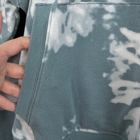 Athleta Balance Printed Tie Dye Pullover Hoodie in Willow Minimalist Grey Medium - Picture 5 of 8